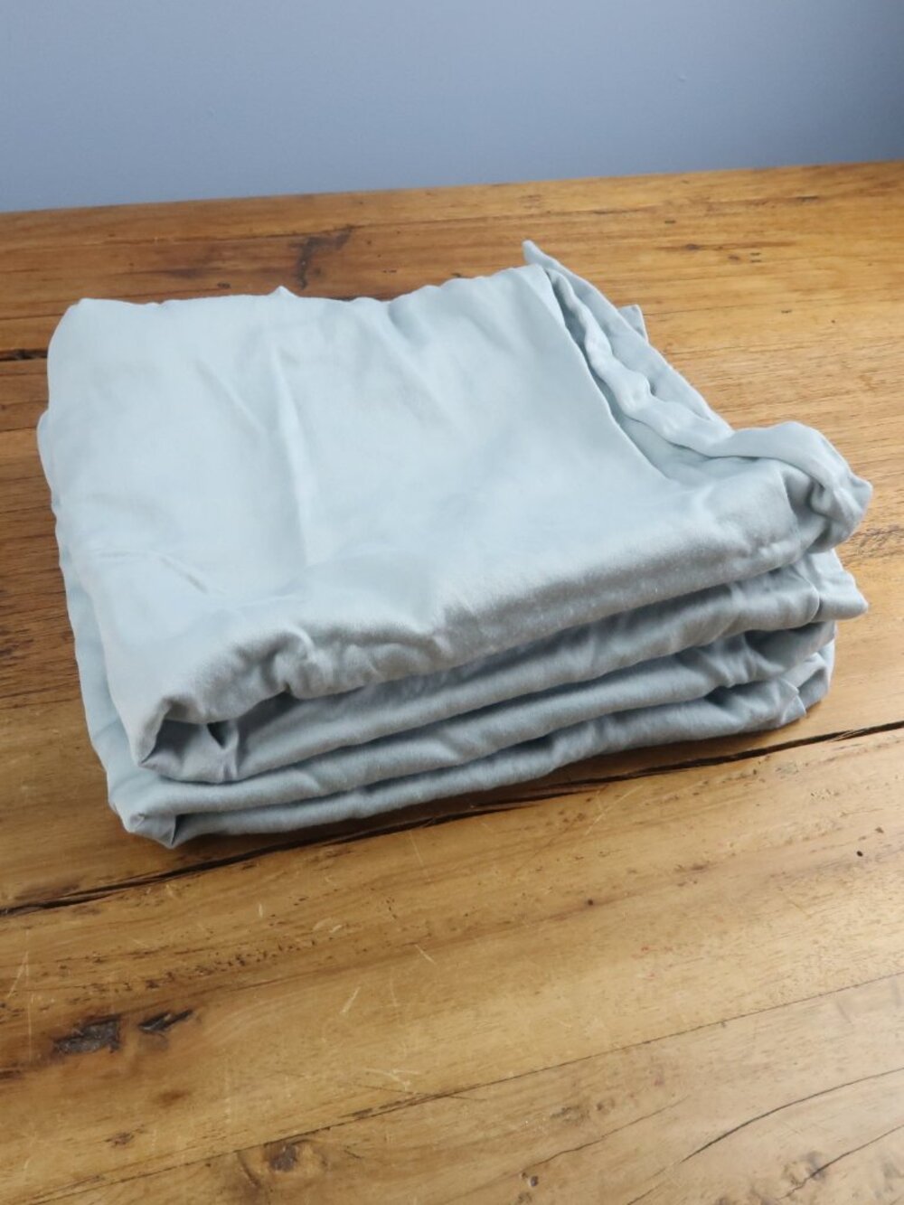CITY FURNITURE REST & RENEW BLUE ORGANIC COTTON KING SHAM SET 2 PIECES